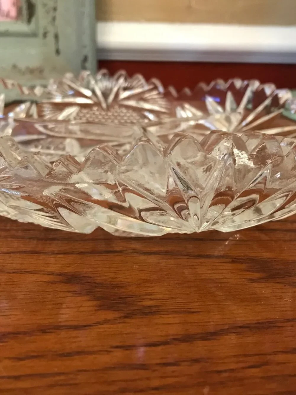 Vintage, Round Crystal Divided Dish